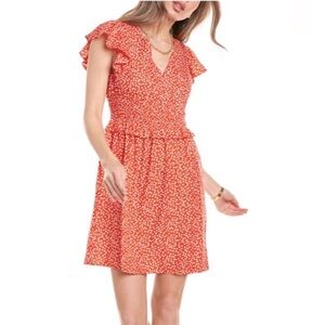 Rebecca Taylor Malia Floral Silk Blend Ruffle Mini Dress